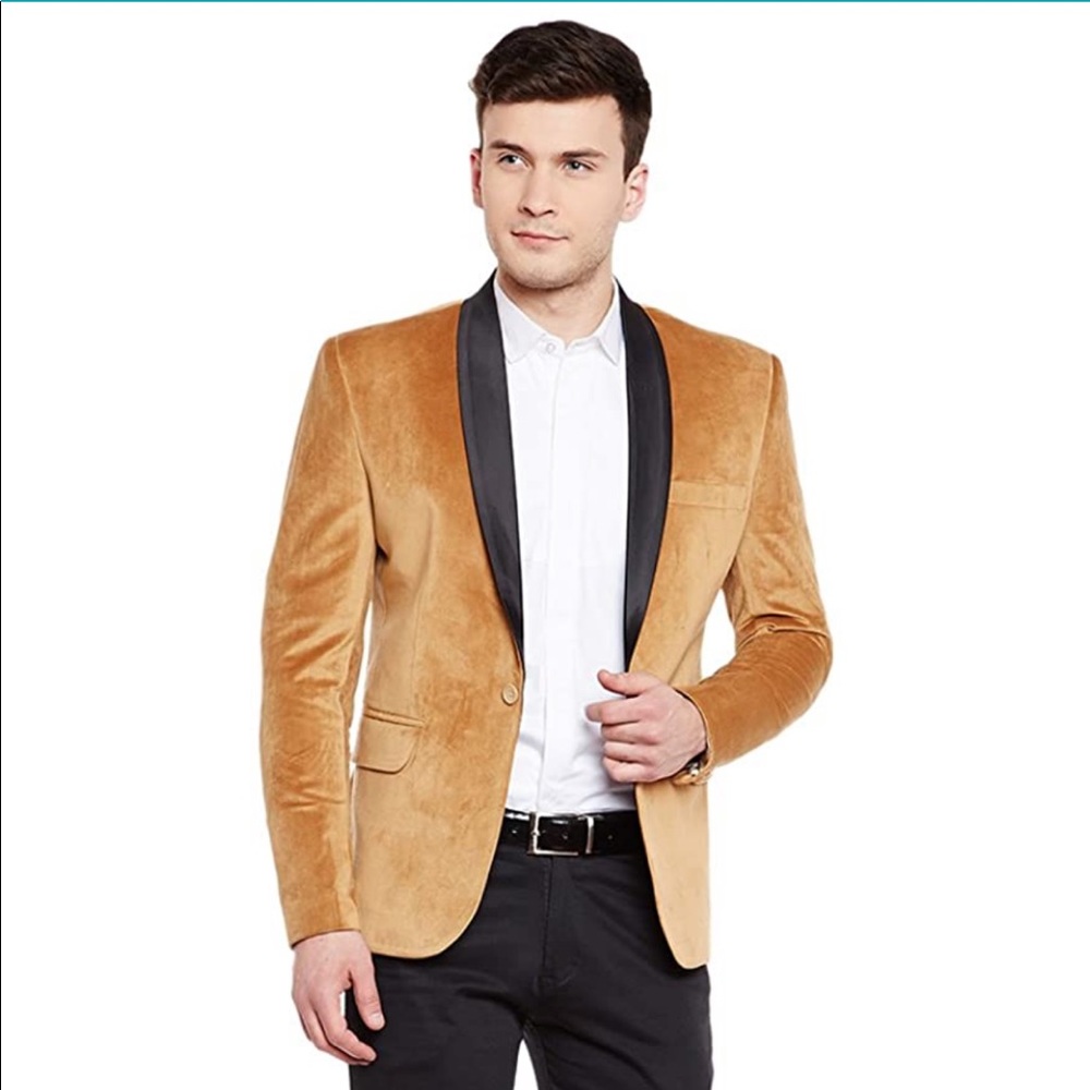 Wintage Men premium suit velvet notch lapel tuxedo